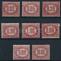 Olaszország 1878 Hivatalos Mi 1-6 falcos / hinged + 7-8 gumi nélkül / without gum (*Mi EUR 200.-)