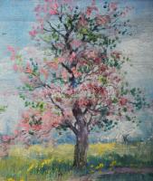 Kasznár Ring Jenő (1875-1945): Tavaszi virágzás. Olaj, vászon, jelzett, javított. Dekoratív, kissé s...