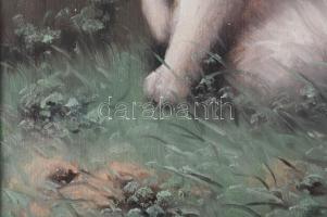 Boleradszky Benő (1885-1957): Cica (macska). Olaj, vászon, jelezve jobbra fent. Apró sérülésekkel. D...