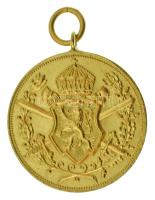 Bulgária 1933-1939 k. "Európai Háborús Emlékérem 1915-1918" aranyozott bronz kitüntetés mellszalag nélkül T:AU Bulgaria ~1933-1939. "European War Commemorative Medal 1915-1918" gilt bronze decoration without ribbon C:AU