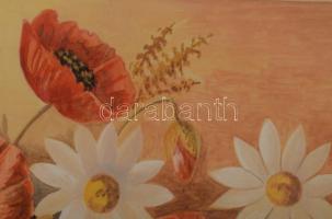 Dekoratív képkeret, nyomattal. Belső méret 30x40 cm