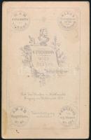 cca 1865 Josefine Gallmeyer (1838-1884) osztrák színésznő, keményhátú fotó Stockmann (Arad, Pancsova...