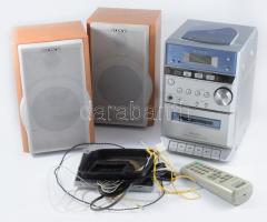 Sony CMT EP313 mini hifi torony távirányítóval, antennával, Működő, jó állapotban.