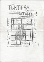 1990 Tüntess velünk a marosvásárhelyi romákért Szamizdat plakát 30x42 cm