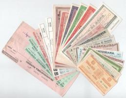 Vegyes 21db-os külföldi (Németország, Olaszország, Svédország) utazási csekk és kupon tétel T:vegyes Mixed 21pcs foreign (Germany, Italy, Sweden) travellers cheque and coupon lot C:mixed