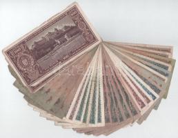 Vegyes, 30db-os Pengő bankjegytétel T:F,VG