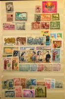 1.265 db (1.245 klf) bélyeg országonként rendezve + 6 db blokk és 1 db emléklap, 16 lapos, A/4-es Ab...