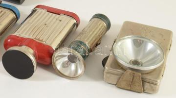 6 darab régebbi elemlámpa, klf kivitelezésben, kopással