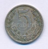 Kolumbia 1886. 5c Cu-Ni T:VF patina
Colombia 1886. 5 Centavos Cu-Ni C:VF patina
Krause KM#183