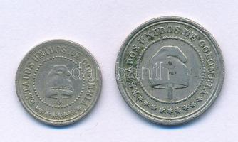 Kolumbia 1881. 2 1/2c Cu-Ni + 2 1/2c Cu-Ni T:XF,VF
Colombia 1881. 2 1/2 Centavos Cu-Ni + 2 1/2 Cent...