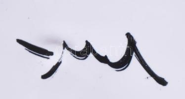 Iparművész ugrasztott mázas váza, jelzett, hibátlan, m: 19,5 cm