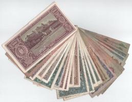 Vegyes 25db-os pengőtétel 1930-1946. 10P - 1.000.000.000P (20db) + 10.000MP - 10.000.000MP (5db) T:F...