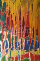 Klie Zoltán (1897-1992): Erdő II., 1980. Olaj, farost. Jelezve jobbra lent. Hátoldalán Klie Zoltán a...