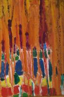 Klie Zoltán (1897-1992): Erdő II., 1980. Olaj, farost. Jelezve jobbra lent. Hátoldalán Klie Zoltán a...