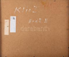 Klie Zoltán (1897-1992): Erdő II., 1980. Olaj, farost. Jelezve jobbra lent. Hátoldalán Klie Zoltán a...