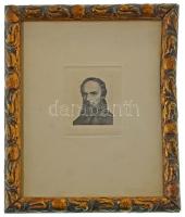 Horváth Endre (1896-1954) festőművész és grafikus1973. Táncsics Próba Formájának portré része nyomaton, üvegezett keretben (248x199mm) T:UNC