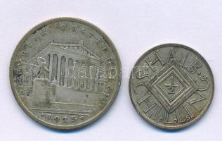Ausztria 1/2Sch Ag + 1925. 1Sch Ag T:XF,VF patina Austria 1/2 Schilling Ag + 1925. 1 Schilling Ag C:XF,VF patina Krause KM#2839, KM#2840