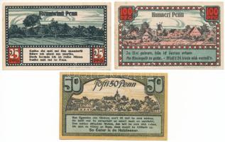 Német Birodalom / Weimari Köztársaság / Ahrensbök 1920. 25pf + 50pf + 100pf teljes sor T:AU folt
Ge...