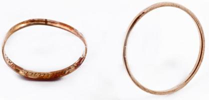 Arany (Au) 2 darab gyűrű, 14K, nettó 1,35g