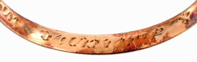 Arany (Au) 2 darab gyűrű, 14K, m: 49 és 54, nettó 1,35g