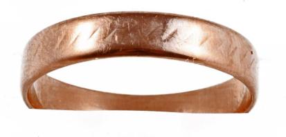 Arany (Au) gyűrű, 14k, jelzett, m: 63, nettó 3,2g