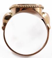 Arany (Au) pecsétgyűrű, 14k, jelzett, m: 68, nettó 8,9g