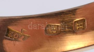 Arany (Au) pecsétgyűrű, 14k, jelzett, m: 68, nettó 8,9g