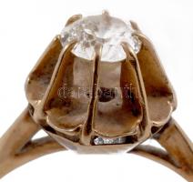 Arany (Au) gyűrű, kővel, 18k, jelzés nélkül, m: 50, bruttó 2,03g