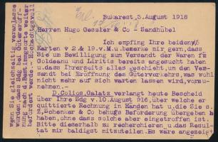 Német posta Romániában 1918