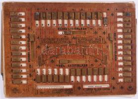 Régi társasjáték táblák, bridzs, lovas, stb, sok bridzs lap, vegyes állapotban