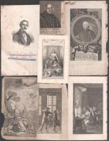 ca 1600-1800 14 db portré és egyéb metszet: rézmetszet és litográfia. Korabinszky, Mitterpacher, Kön...