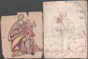 ca 1600-1800 14 db portré és egyéb metszet: rézmetszet és litográfia. Korabinszky, Mitterpacher, Kön...