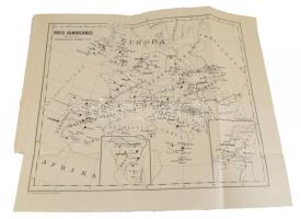ca 1910 Gerdenich Mórc: Orbis Dominicanus. A Domonkos rend a világban. 3 db térképlap . 37x31 cm Hajtva, jó állapotban