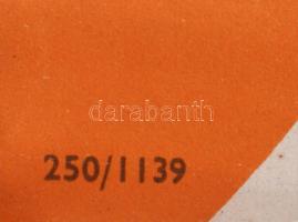 ca 1940 MOM Magyar Optikai Művek reklám plakát. Ébresztőóra reklám. Sarkán kis szakadással 29x39 cm