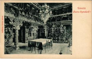 Tiszagyenda, Pusztagyenda, Puszta-Gyenda; Hellebronth kastély, belső. Divald Károly (EK)