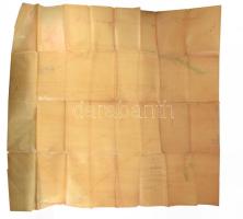 1869 Románia, Calafat városának (Jud. Dolj - Zsil-völgy) útépítési térkép. Kézzel rajzolt, nagy mére...