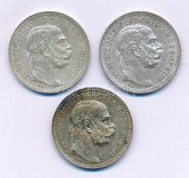 1914KB-196KB 1K Ag "Ferenc József" (3xklf) T:XF patina
Adamo K5.1