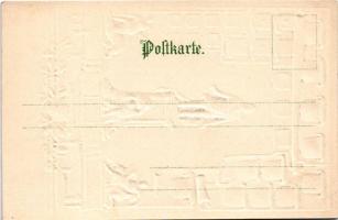 Berlin, Das Bismarck-Denkmal / monument, coat of arms Emb. litho