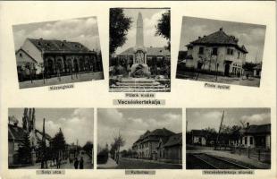 1931 Vecsés-Kertekalja, Vecséskertekalja (Vecsés); Községháza, Hősök szobra, emlékmű, Posta, Szép ut...
