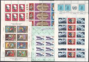 Ív tétel az 1969-2001 közötti időszakból, benne Szojuz 4-5, Emberi jogok, Vatikáni Magyar Kápolna, Mária-Valéria híd, Lenin, stb.