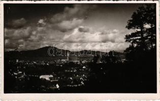 1940 Beszterce, Bistritz, Bistrita; látkép / general view. photo + "1940 Beszterce visszatért" So. Stpl. (EK)