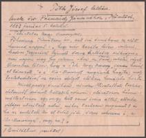 1803 Kömlőd, Tóth József magyar nyelvű saját kézzel írt levele, borítékkal, Vaskerényi Géza borítékj...