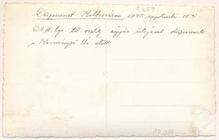 1940 Kolozsvár, Cluj; bevonulás, Braunfeld, Gilovics és Papszt üzlete "A III. lgv. tüzérosztály...