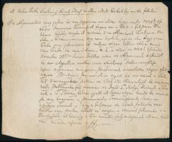 1826 Feljegyzés Szathmáry Király József peres ügyében