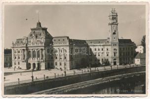 1940 Nagyvárad, Oradea; Primaria / Városháza / town hall. photo + "1940 Nagyvárad visszatért" So. Stpl. (fl)