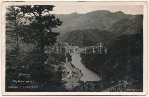 1941 Gyilkos-tó, Lacul Rosu; kilátás a Cohárd-hegyről / view from Cohard mountain. Ambrus photo (gyűrődések / creases)