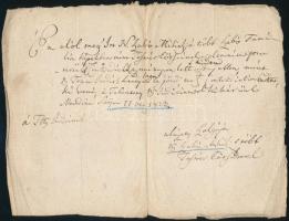 1823 Szabó Mihály és testvérei magyar nyelvű elismervénye