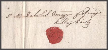 1834 Kállay Károly (1798-1843) saját kézzel aláírt viaszpecsétes irata