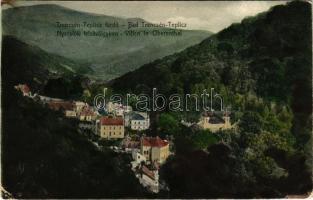 Trencsénteplic, Trencianske Teplice; Nyaralók a felső völgyben / Villen in Oberenthal / villas (EK)