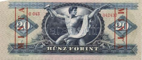 1960 20Ft "Minta" felülnyomással, perforáció nélkül! T:I
